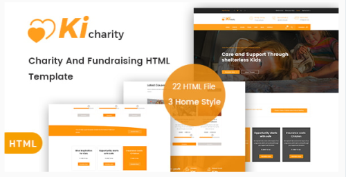 KiCharity - Charity & Fundraising HTML Template