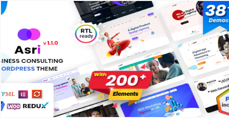 Asri - Multipurpose Elementor WordPress Theme  1.0