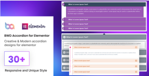 BWD accordion addon for elementor 1.0