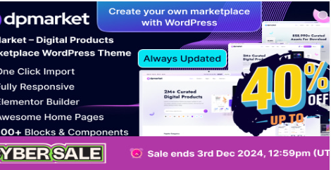DpMarket – Digital Marketplace Multi-Vendor Theme  1.0.1