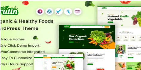Frutin - Organic & Healthy Food WordPress Theme  1.0