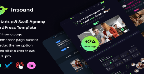 Insoand - IT Startup & SaaS Agency WordPress Theme  1.0