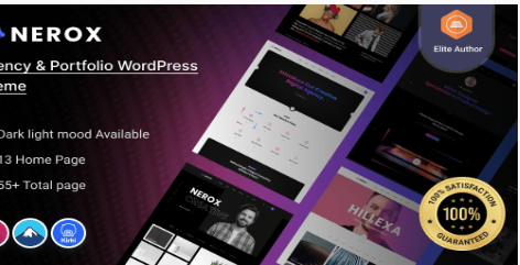 Nerox - Agency & Portfolio WordPress Theme + RTL 1.0.8
