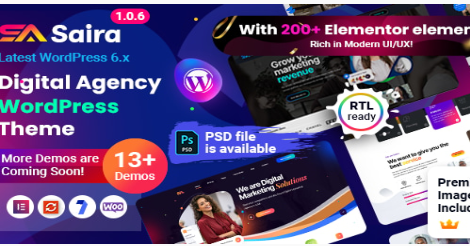 Saira - Digital Agency WordPress Theme 1.0.8