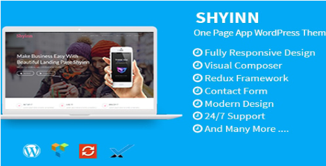 Shyinn - One Page App WordPress Theme 1.3