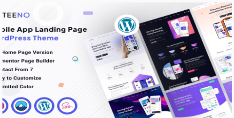 Teeno - App Landing WordPress Theme  1.0