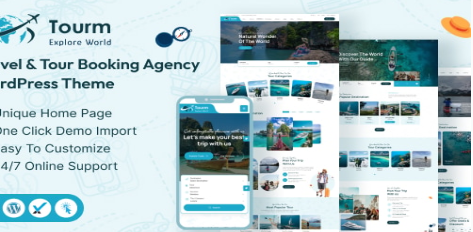 Tourm- Travel & Tour Booking Agency WordPress Theme  1.0