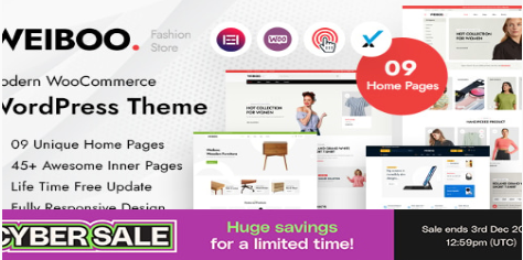 Weiboo - Multipurpose WooCommerce Theme 1.0.7