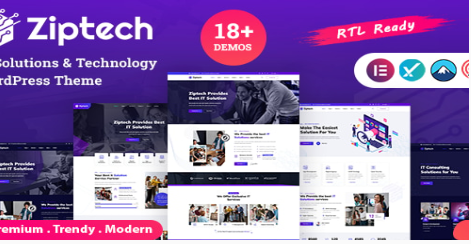 Ziptech - IT Solutions Technology WordPress Theme  1.0