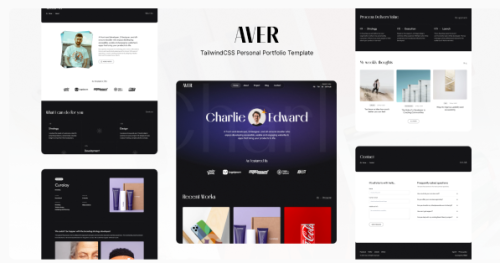 Aver - TailwindCSS Personal Portfolio and Blog Template