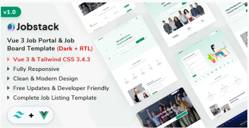 Jobstack - Job Portal, Job Board & Job Listing Template (Vue 3)