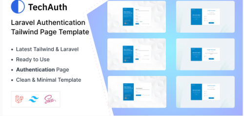TechAuth - Laravel Auth Pages Tailwind Template