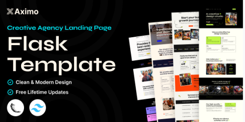 Aximo - Flask - Creative Agency Tailwind Template