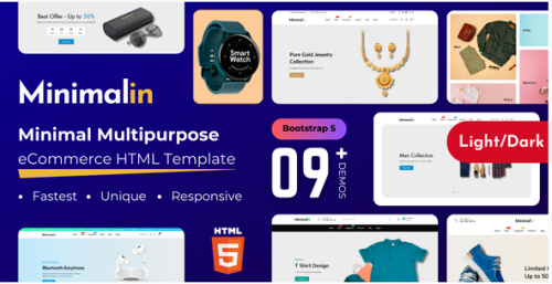 Minimalin - Minimal Multipurpose eCommerce Bootstrap Template