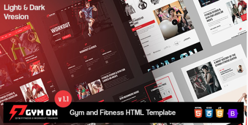 GymOn - Gym and Fitness Club HTML Template