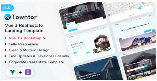 Towntor - Vue Real Estate Template