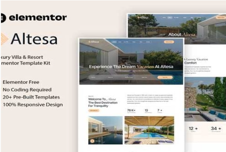Altesa - Villa & Resort Elementor Template Kit 1.0