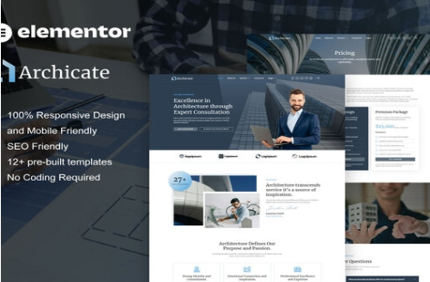 Archicate - Architecture & Construction Consultant Elementor Pro Template Kit 1.0