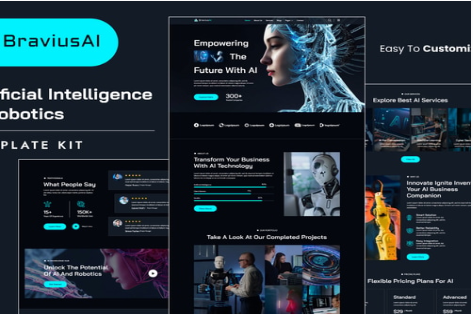 BraviusAI – AI & Robotics Elementor Template Kit 1.0