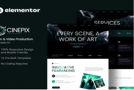 Cinepix - Film & Video Production Elementor Template Kit 1.0