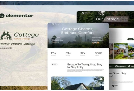 Cottega - Modern Nature Cottage Elementor Template Kit 1.0