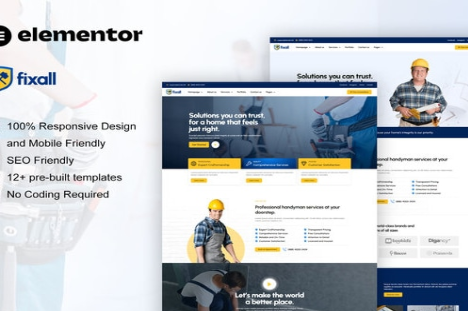 FixAll - Handyman & Repair Service Elementor Pro Template Kit 1.0