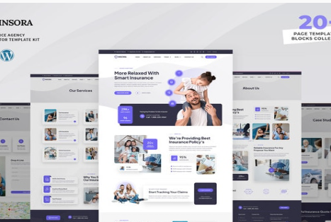 Insora - Insurance Agency Elementor Template Kit 1.0