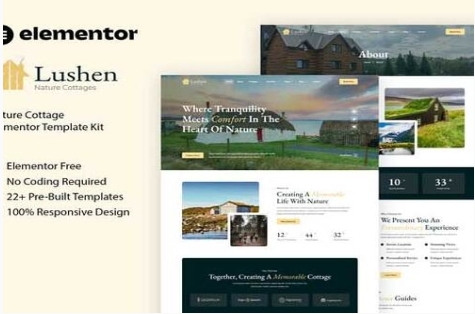 Lushen - Nature Cottage Elementor Template Kit 1.0