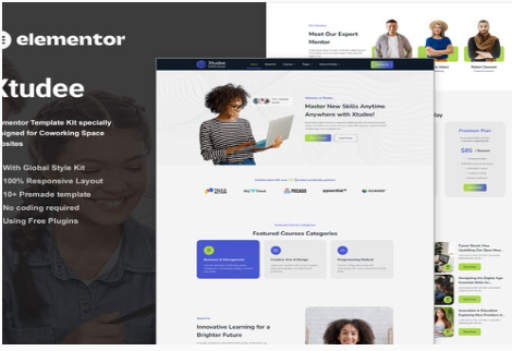 Xtudee - Online Course Elementor Template Kit Download