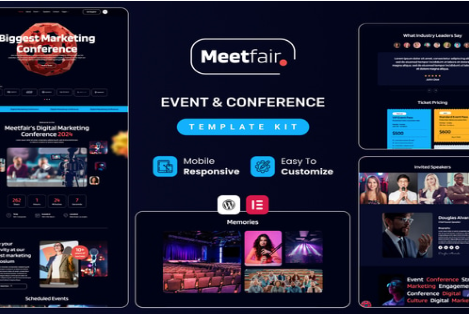 Meetfair - Event & Conference Elementor Template Kit 1.0