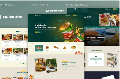 Quick Bite - Restaurant & Cafe Elementor Pro Template Kit 1.0