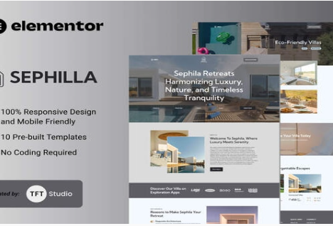 Sephilla - Premier Villa Showcase Elementor Template Kit 1.0