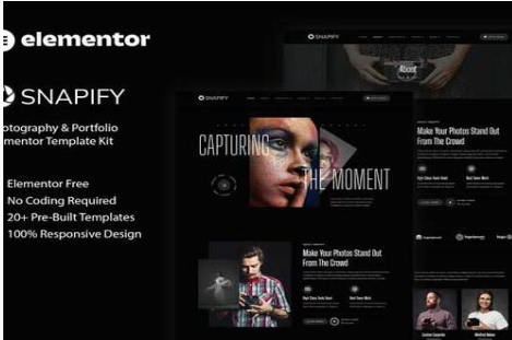 Snapify - Photography & Portfolio Elementor Template Kit 1.0