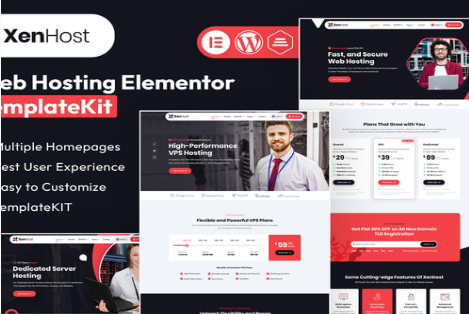 XenHost - Web Hosting Elementor Template Kit 1.0