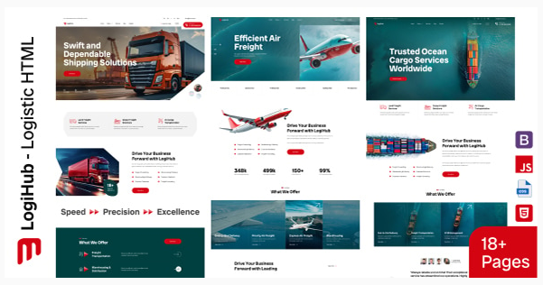 LogiHub - Logistic HTML Template