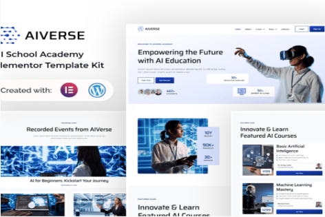 AIVerse - AI School Academy Elementor Template Kit 1.0