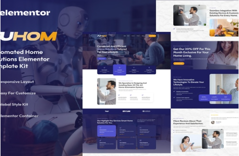 Auhom - Smart Home Automation Elementor Template Kit 1.0