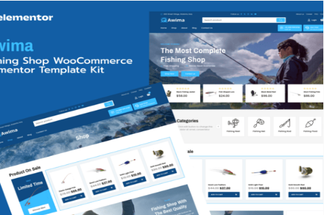 Awima - Fishing Shop & Store WooCommerce Elementor Pro Template Kit 1.0