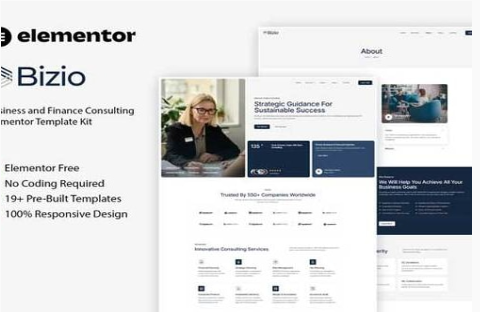 Bizio - Business and Finance Consulting Elementor Template Kit 1.0