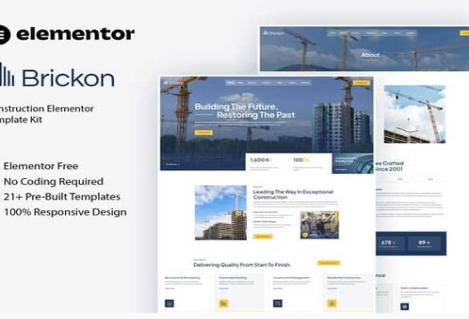 Brickon - Construction Elementor Template Kit 1.0