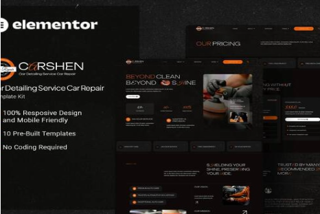 Carshen - Car Detailing Service Car Repair Elementor Template Kit 1.0