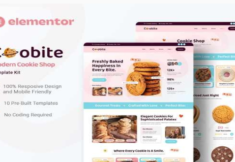 Coobite - Modern Cookie Shop Elementor Template Kit 1.0