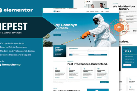 Depest - Pest Control Services Elementor Template Kit 1.0