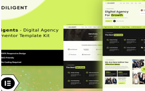 Diligent - Creative Agency & Portfolio Elementor Template Kit 1.0