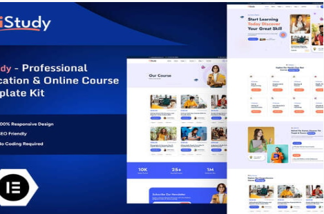 FiStudy - Professional Education & Online Course Elementor Pro Template Kit 1.0