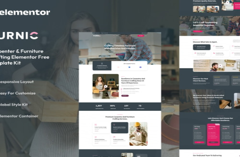 Furnic - Carpenter & Furniture Crafting Elementor Template Kit 1.0