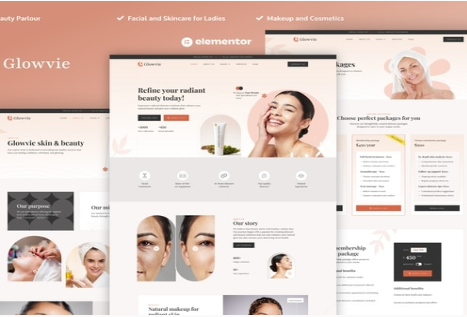 Glowvie - Beauty & Skincare Elementor Pro Template Kit 1.0