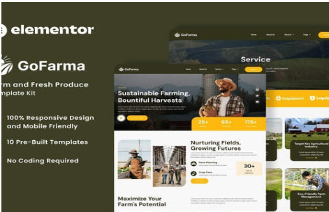 Gofarma - Farm & Fresh Produce Elementor Template Kit 1.0
