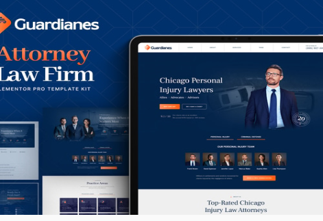 Guardianes - Attorney Law Firm Elementor Pro Template Kit 1.0