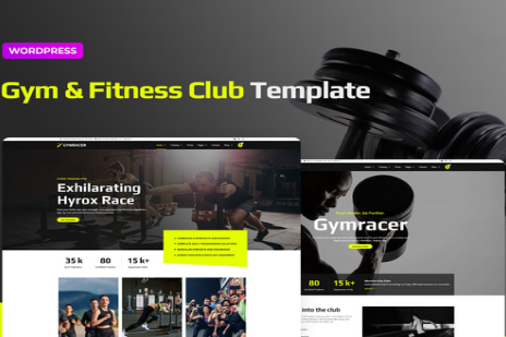 Gymracer – Hyrox Gym Elementor Pro Template Kit 1.0